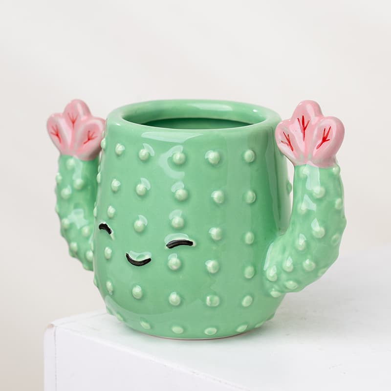 Green Funny Cactus Pot